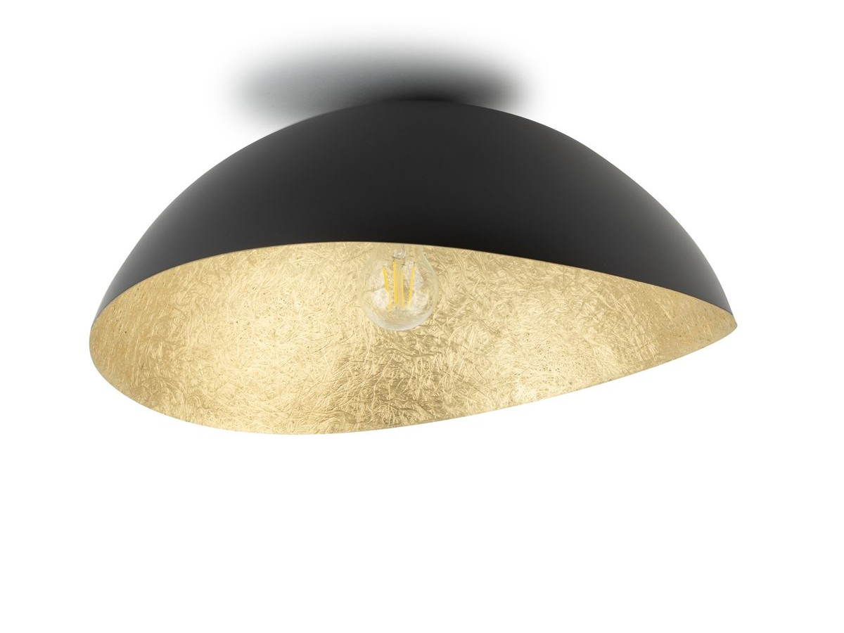 plafonnier altea bicolore noir en acier